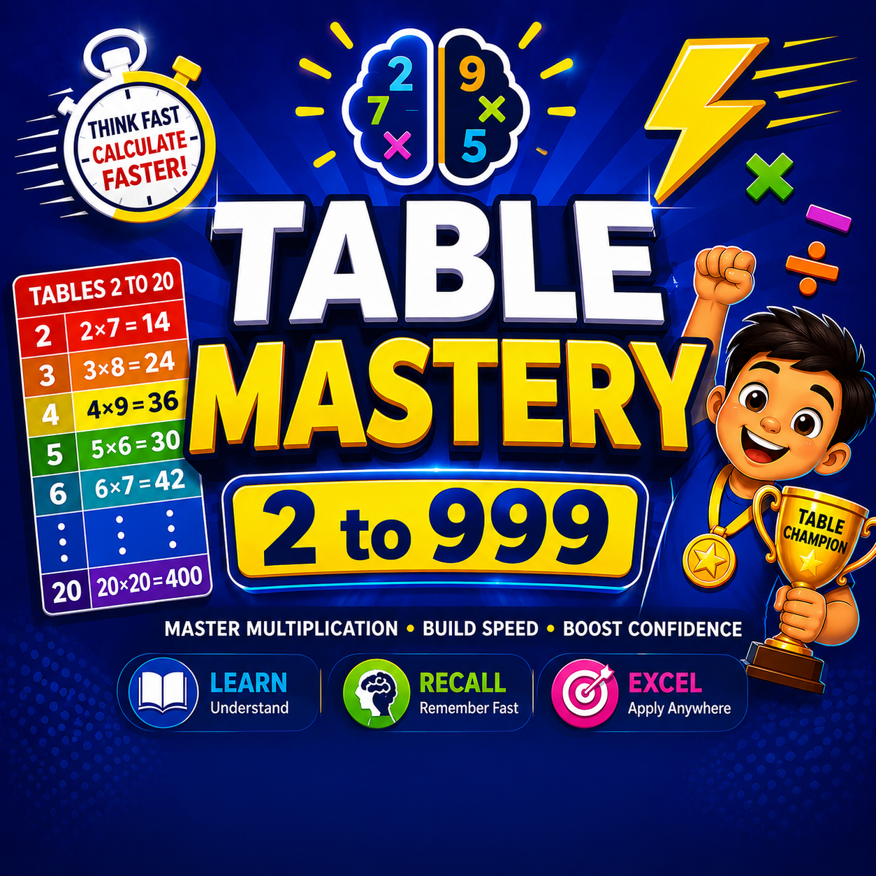 Vedic Maths calculation techniques on board